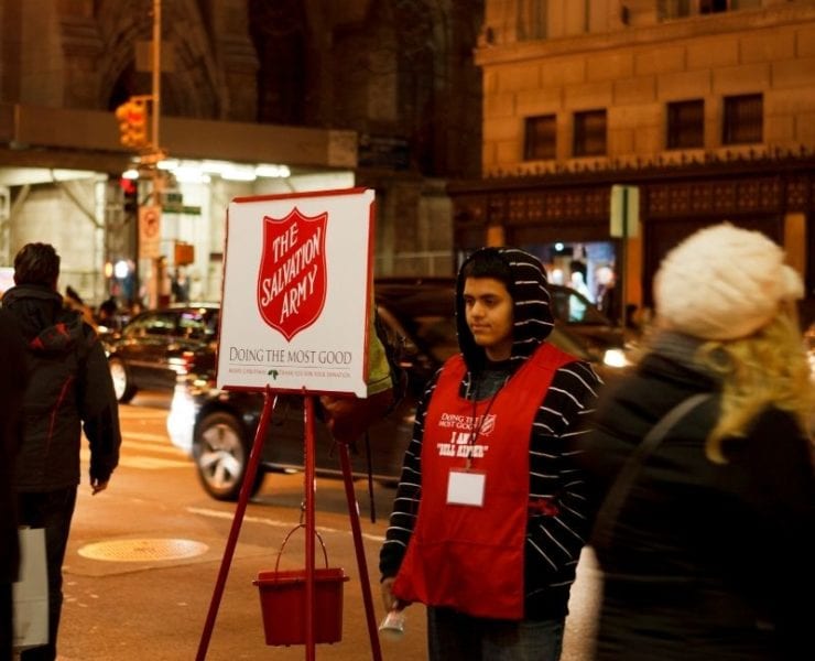 Salvation Army bell ringer