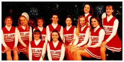 Hazel Green High School cheerleaders perform at the annual UCP Telethon in 1994.