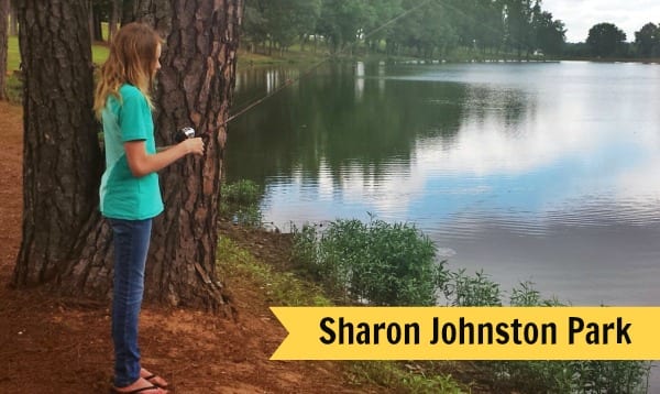 fishing at Sharon Johnston Park