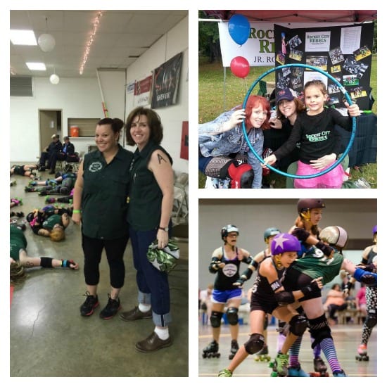 Amazing Moms roller derby Collage