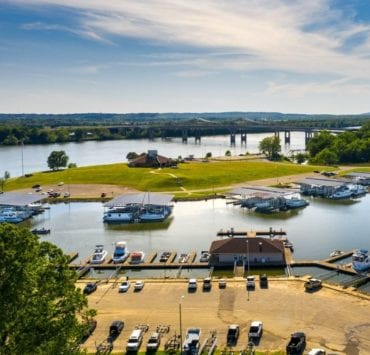 Aerial view of Ditto Landing