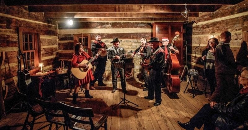 musicians perform at Burritt On the Mountain Candlelight Christmas