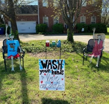 Halloween decorations skeletons coronavirus