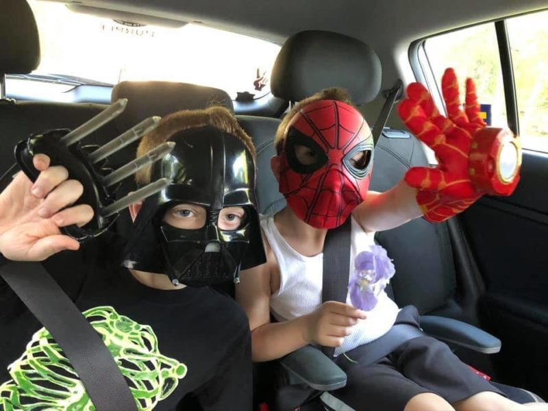 kids in masks