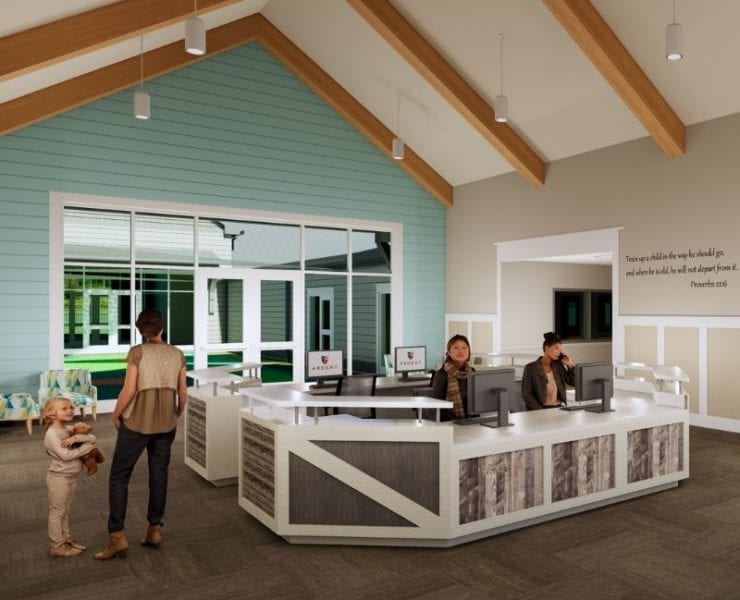 interior rendering of Ardent Daycare & Preschool at Redstone Campus in Huntsville, AL