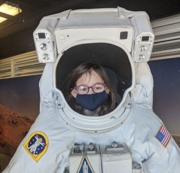 Dare to Explore: Milestones to Mars at the Space and Rocket Center includes a section for children to view different space suits.