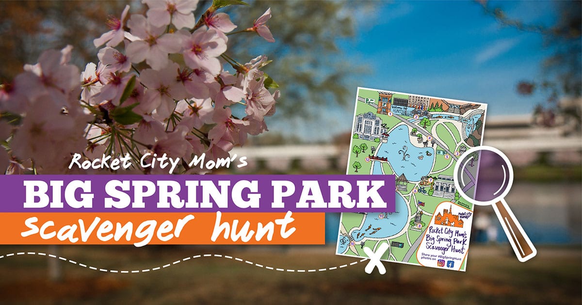 Rocket City Mom Big Spring park Scavenger Hunt wide