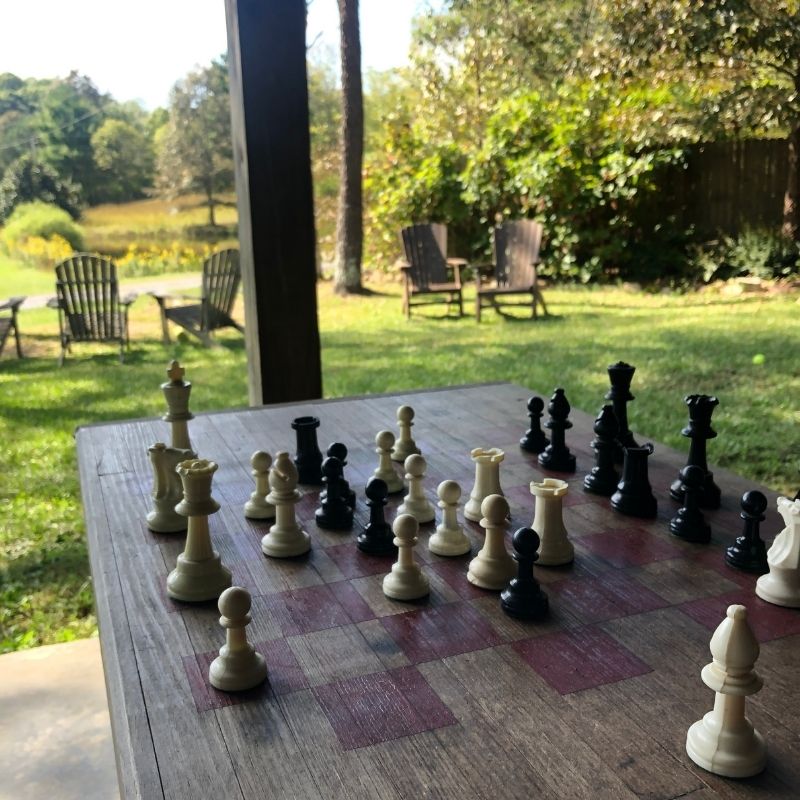 Chess board at Orbix porch
