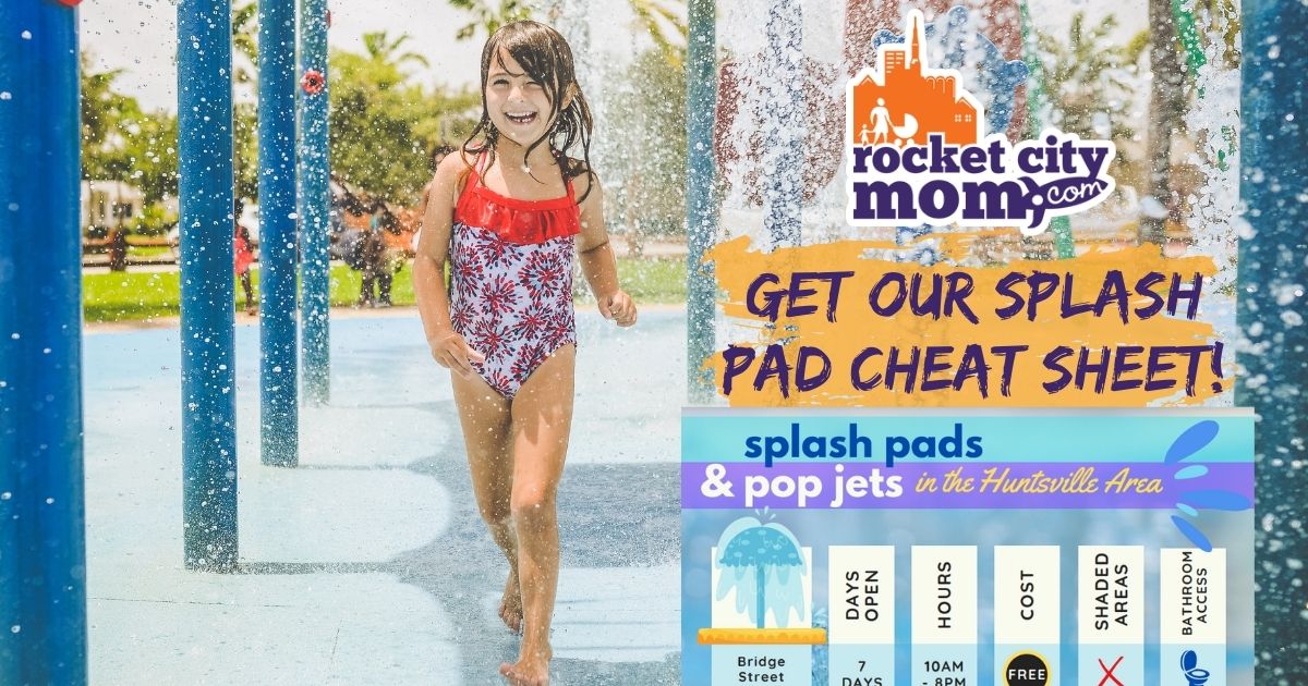 free things to do in huntsville young girl playing in water fountains at a splash pad