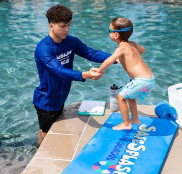 Safe Splash Swim Lab instructor and student in Huntsville, AL
