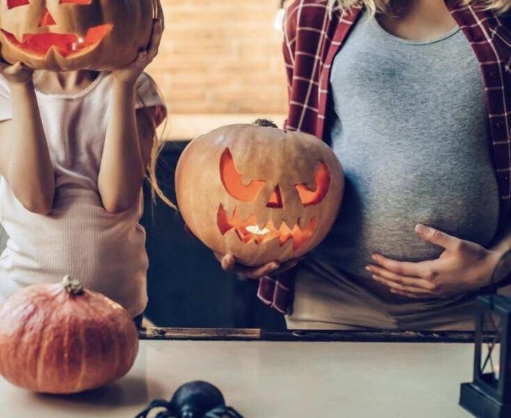 Pumpkin Halloween Costume Pregnancy Bump