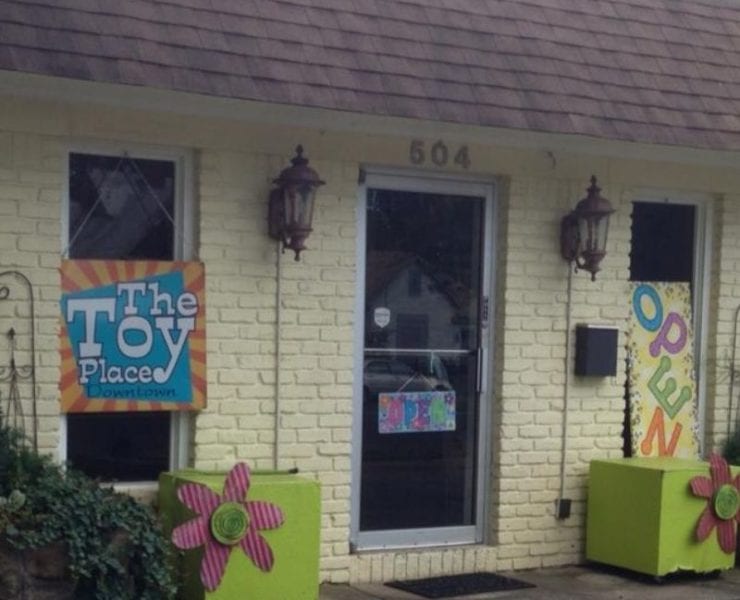 storefront for The Toy Place in huntsville