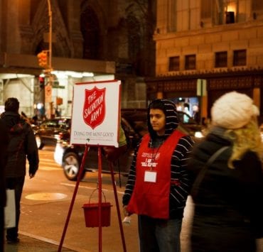 Salvation Army bell ringer
