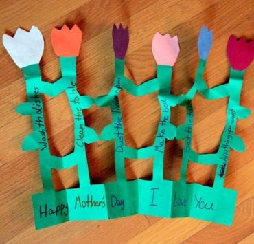 paper flowers crafts kids made for Mother's Day