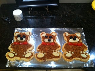 Taco teddy bears made by yours truly... still didn't work in getting them to slow down!