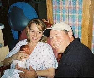 Holding Ann Catherine in the NICU.