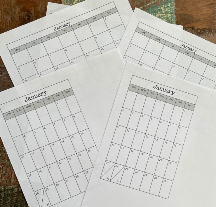 bullet journal pages square