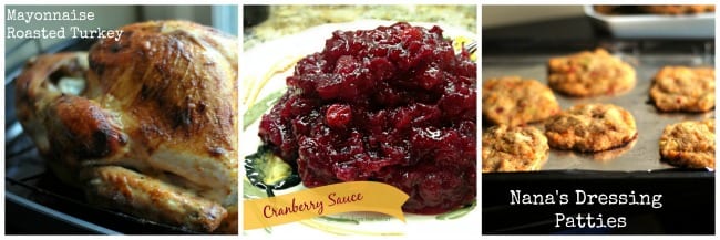 turkey cranberry sauce dressing collage final