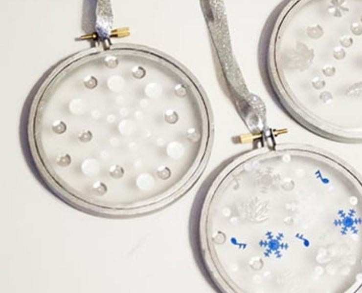 sequin snowflake christmas ornament