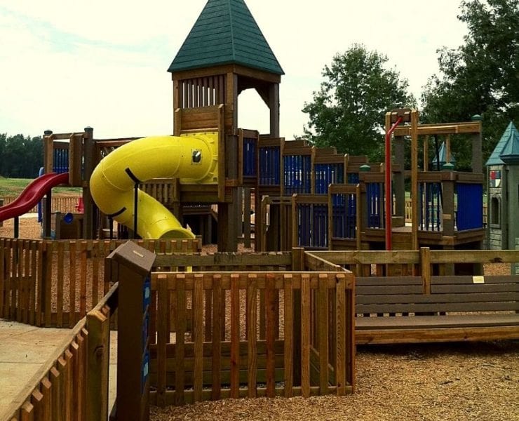 play station playground at Sharon Johnston Park in New Market Alabama