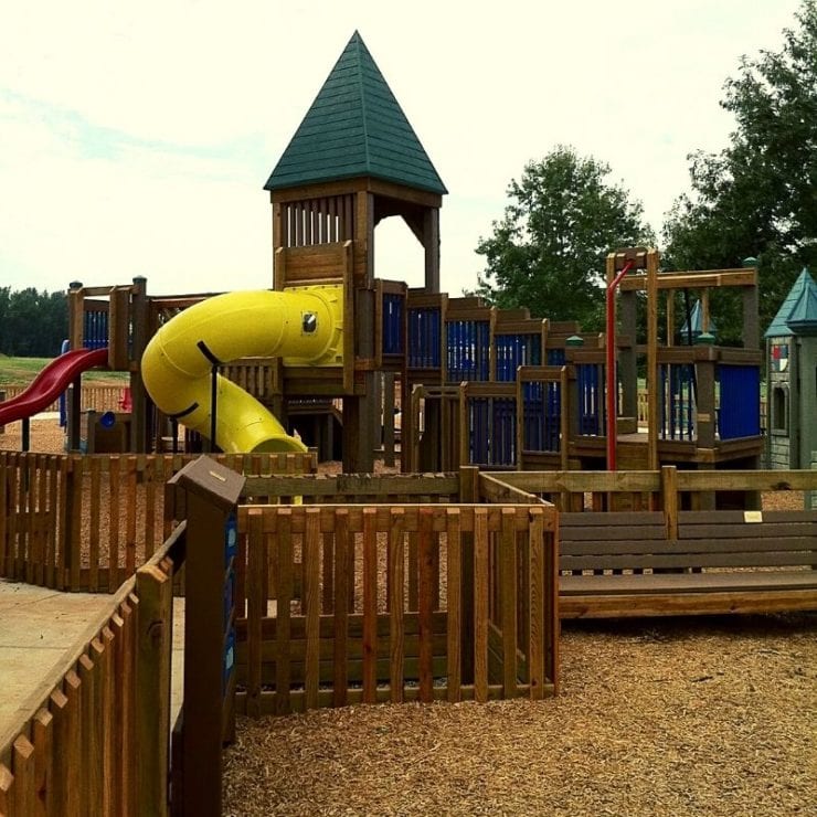 play station playground at Sharon Johnston Park in New Market Alabama