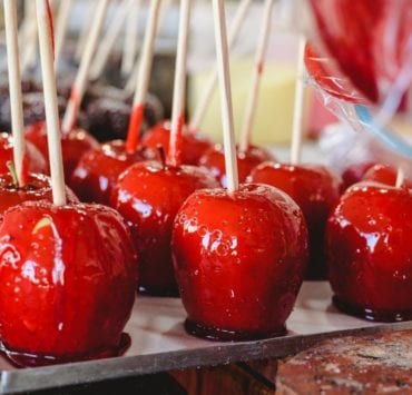 candy apples on a stick
