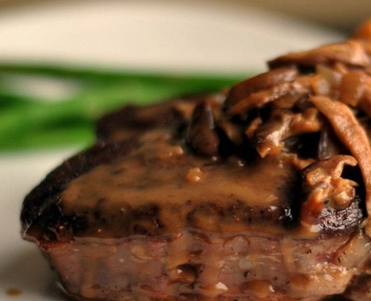 steak marsala and green beans