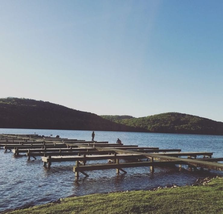 boat docks and pier at Honeycomb Campground