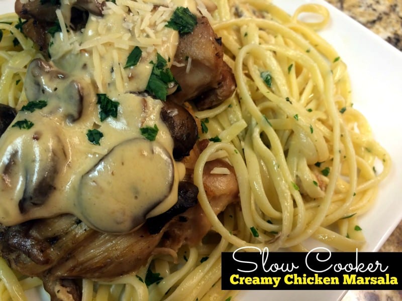 Slow Cooker Creamy Chicken Marsala Facebook labeled