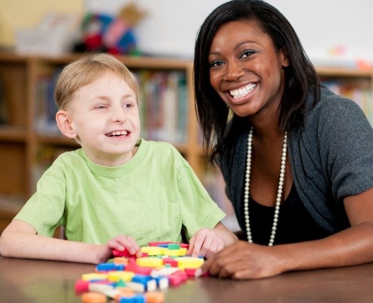 special needs advocate with child