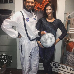Astronaut Moon Couple Pregnancy Bump Costume