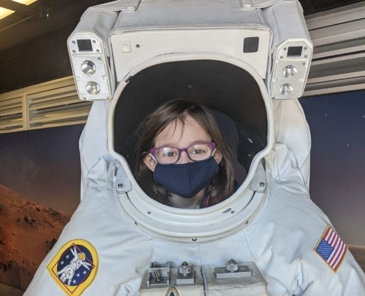 Dare to Explore: Milestones to Mars at the Space and Rocket Center includes a section for children to view different space suits.