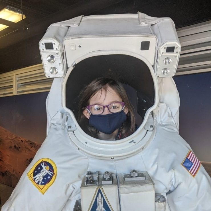 Dare to Explore: Milestones to Mars at the Space and Rocket Center includes a section for children to view different space suits.