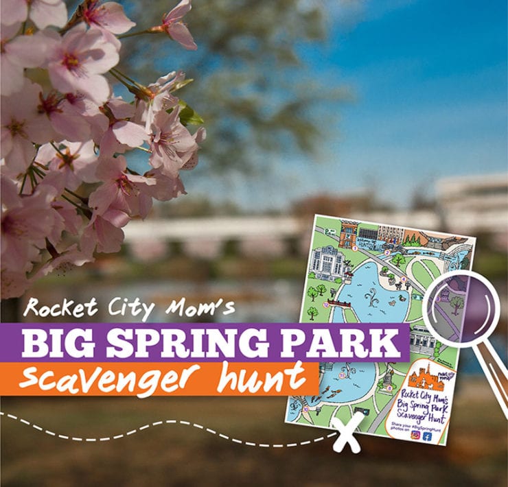 Rocket City Mom's Big Spring park Scavenger hunt