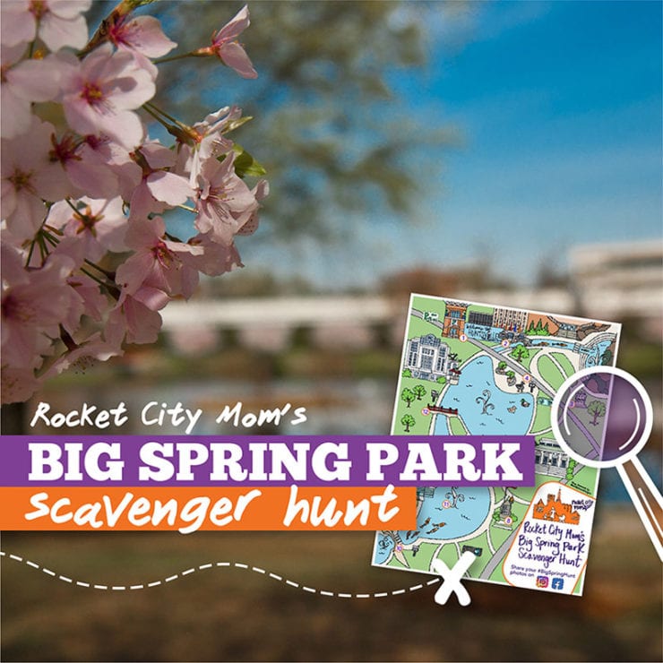 Rocket City Mom's Big Spring park Scavenger hunt
