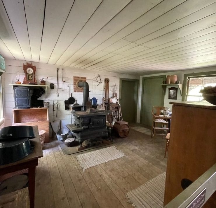 Gain an inside look into the lives of 19th century families in between your GeoCaching clues by stopping by the replica homes.