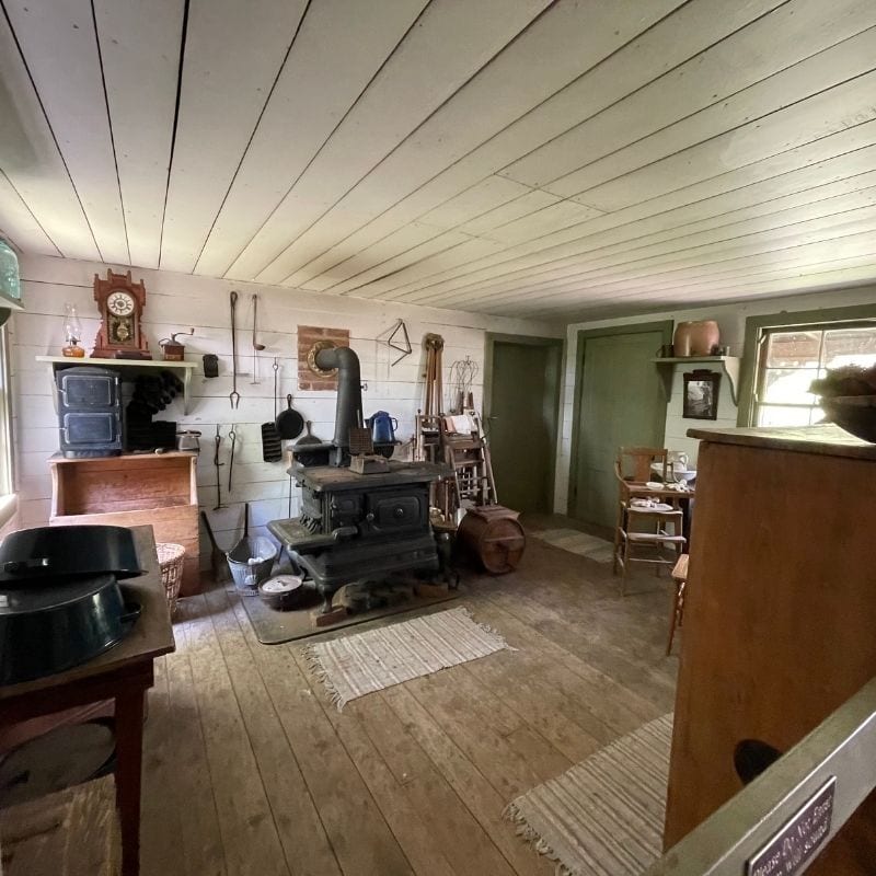 Gain an inside look into the lives of 19th century families in between your GeoCaching clues by stopping by the replica homes.