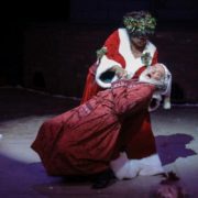 Scrooge and the Ghost of Christmas Present