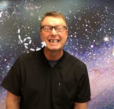 Dr. Lackey from Alabama Pediatric Dental Associates and his black tooth