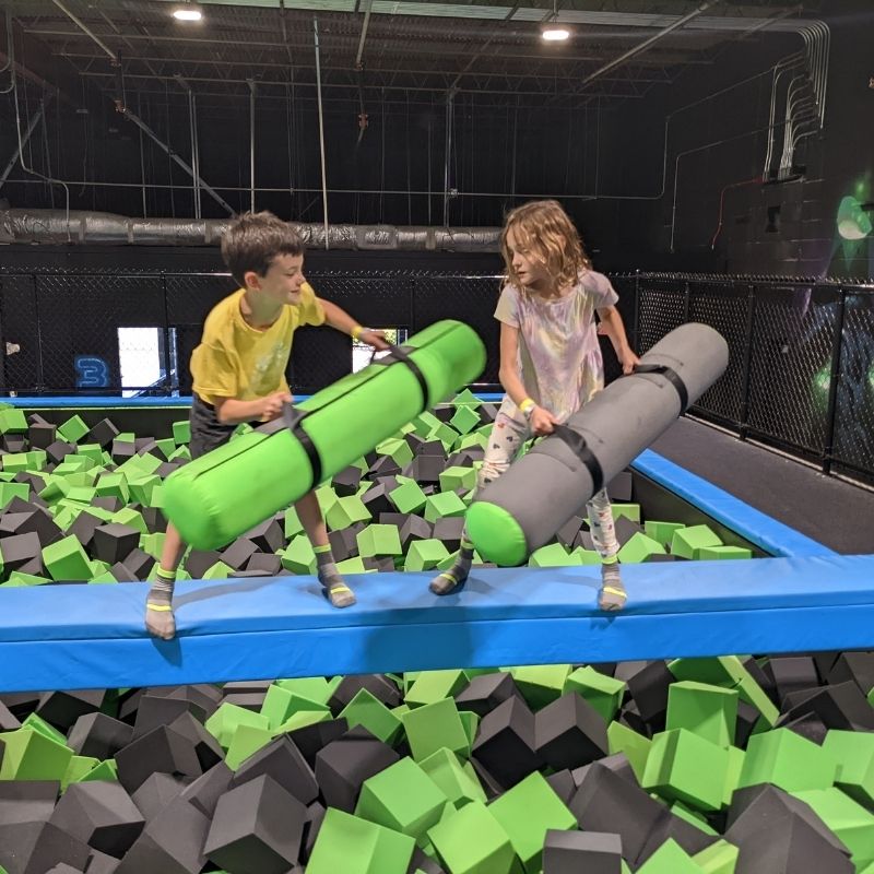 jousting at the foam pit