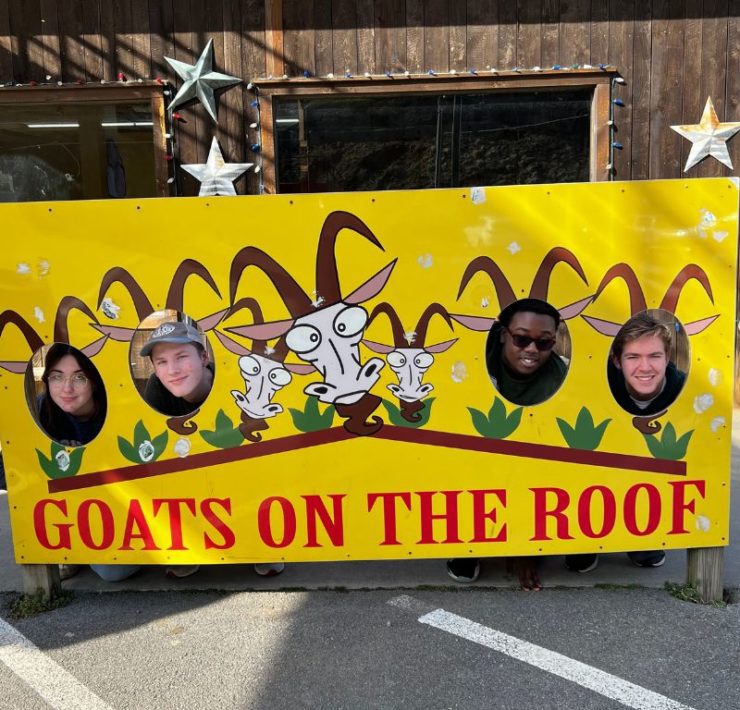 family photo at Goats On the Roof