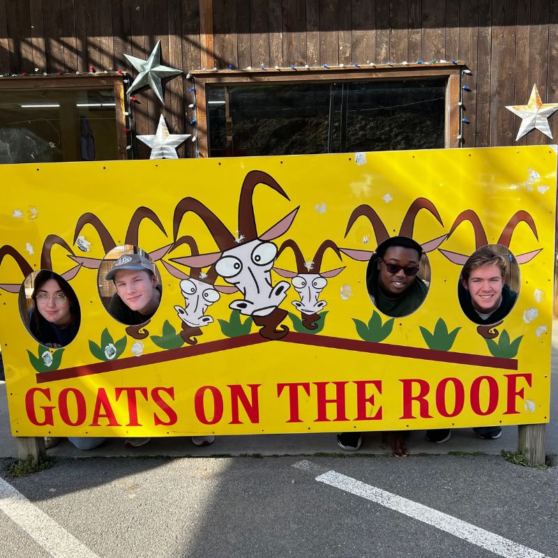 family photo at Goats On the Roof