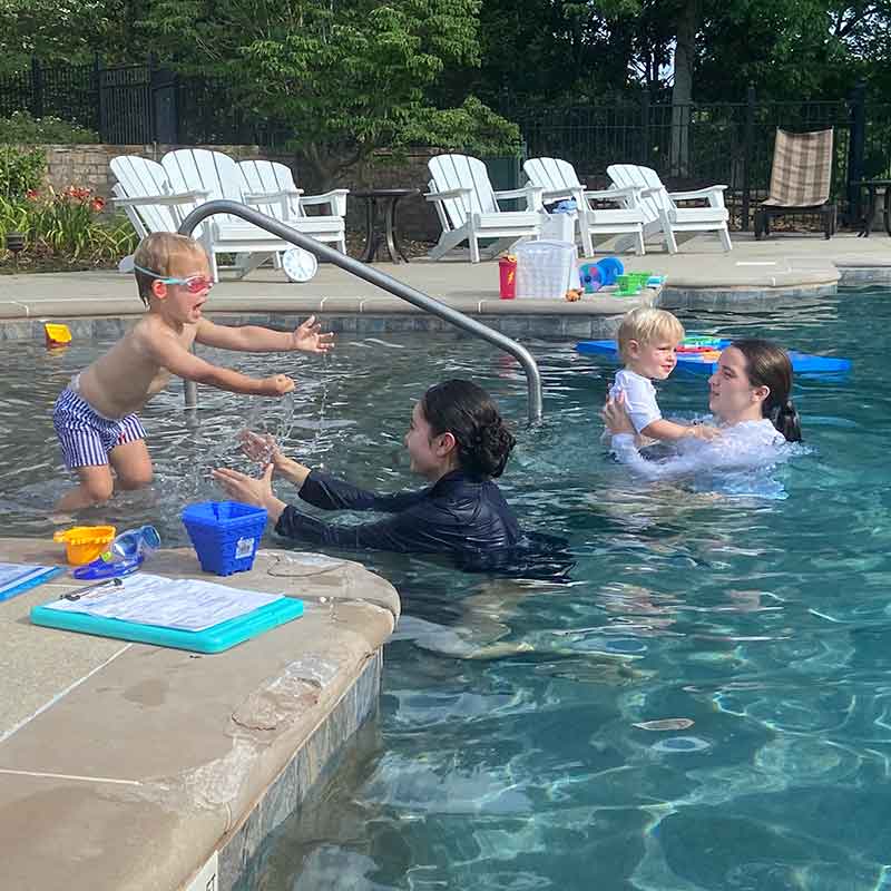Safe Splash Instructors with Swim Students in Huntsville, AL