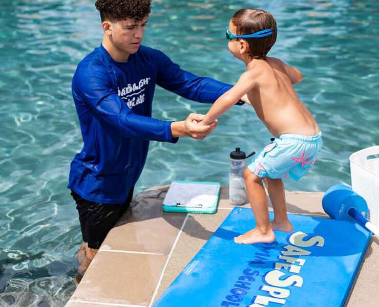 Safe Splash Swim Lab instructor and student in Huntsville, AL