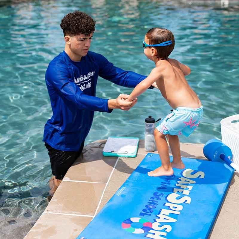 Safe Splash Swim Lab instructor and student in Huntsville, AL