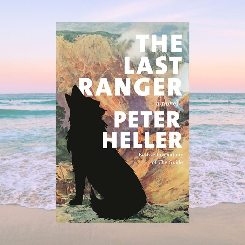 A book cover with a silhouette of a wolf in front of mountain scape helps tell the twisty story of The Last Ranger, perfect for summer reading.