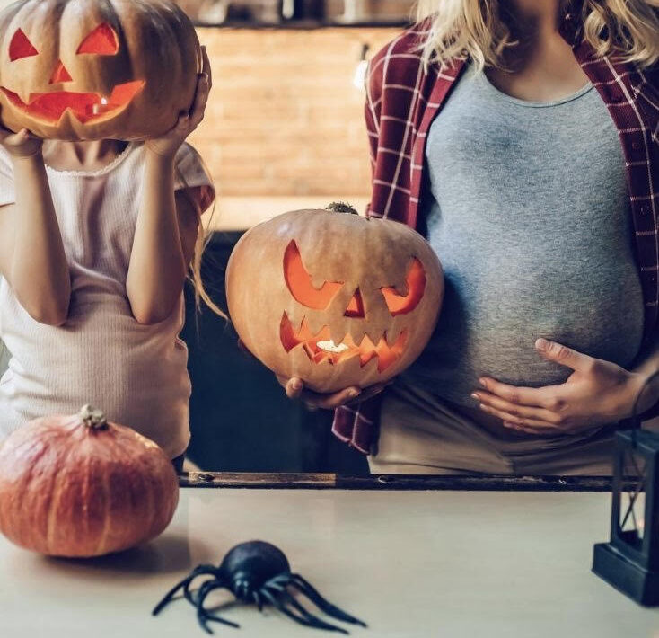 Pumpkin Halloween Costume Pregnancy Bump